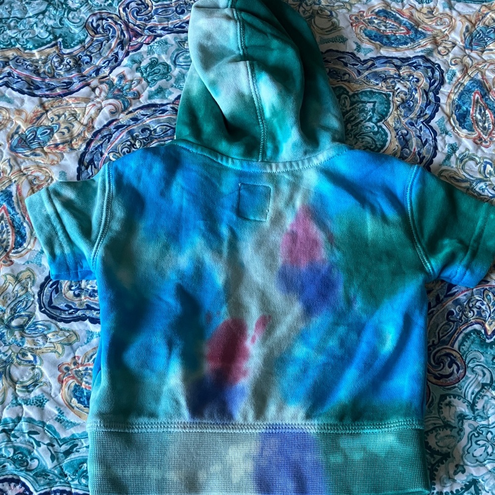 GAP Kids' Blue and Green Tie-Dye Hoodie - Picture 5 of 7